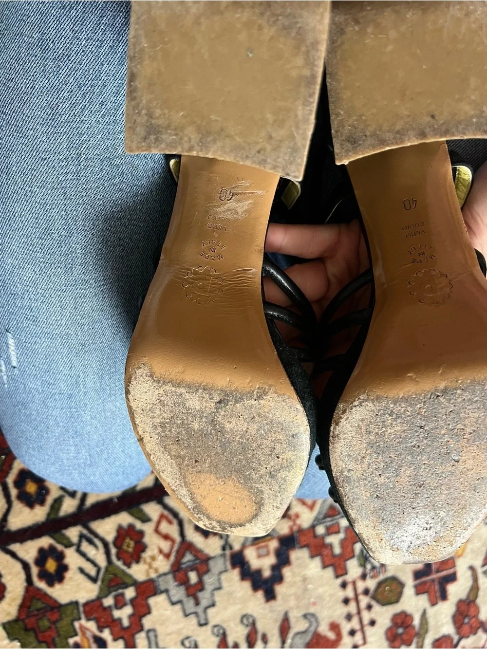 Pollini Strappy Block Heels, size 40